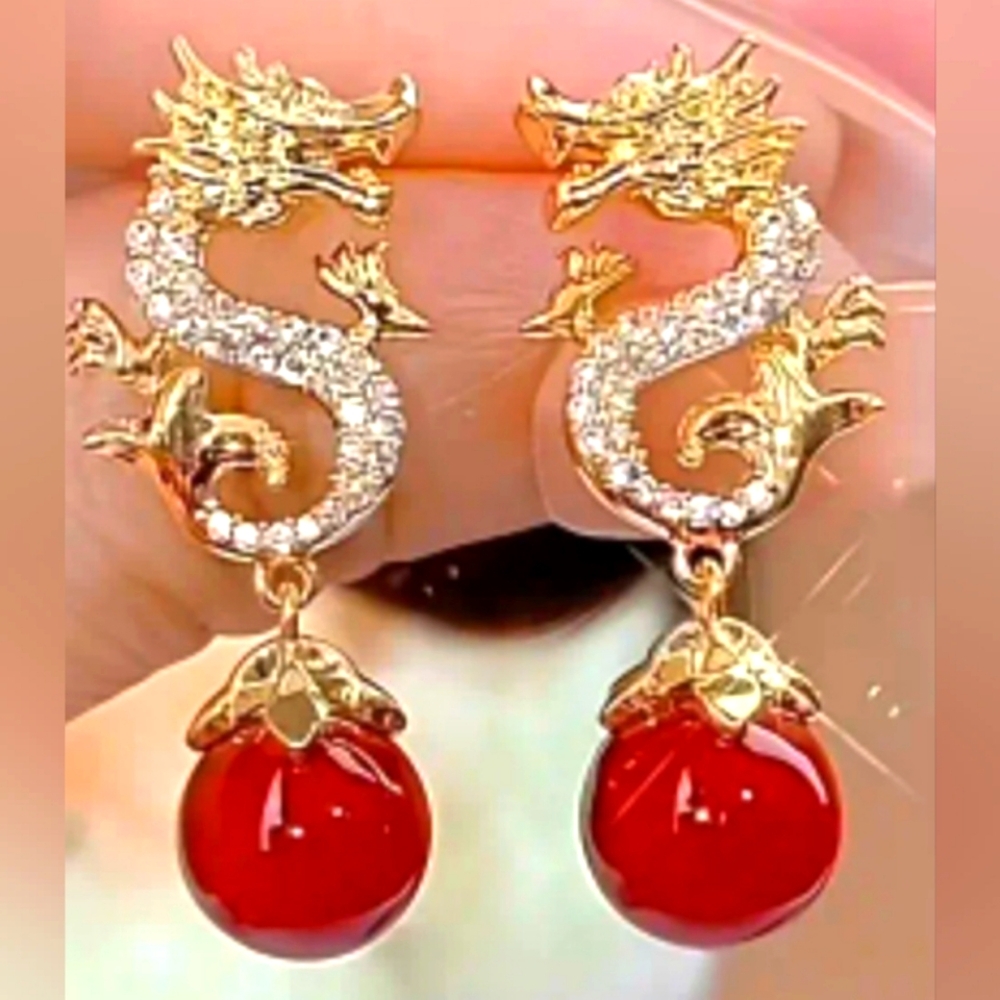 DRAGON INLAID EARRINGS  ❗️